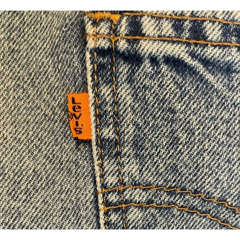 Vintage 90's Levis 550 Jeans Mens Blue Denim 42x30 Relaxed‎ Orange Tab